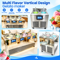 Machine à glace dure professionnelle multi-cylindres, sorbetière et gelato, avec écran de refroidissement indépendant pour pâtisserie et bar à thé au lait