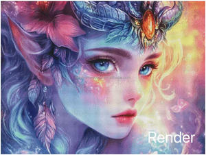 Forets carrés complets en résine haut de gamme 90 couleurs comprenant AB Dust Glittery Soft Short Lint Elf Princess 5D Diy Diamond Paintings Kits - Product Image 2