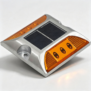 Luz Solar para Señalización Vial, Marcador de Pavimento Elevado LED de Alta Luminosidad, Reflectante, Impermeable para Exteriores, Advertencia de Tráfico - Product Image 1