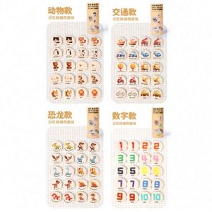 Cognitive <b>Puzzle</b> Memory Board Game Montessori-Inspired Wooden Matching Game With Storage Container - Product Image 5