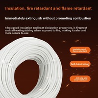 Tube en silicone auto-extinguissant résistant aux hautes températures, gaine ignifuge isolante en fibre de verre tressée résistante à la chaleur