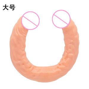 Büyük orta ve küçük çift başlı Penis u-şekilli kadın çift kullanımlı çift başlı Penis yetişkin cinsel ürün - Product Image 6