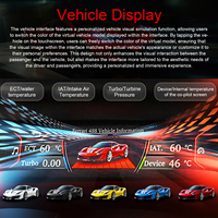 Pantalla de Visualización para el Piloto del F458 F488, Carcasa de Fibra de Carbono, Tablero Digital, Kilometraje en KM/H, LHD/RHD, Compatible con Ferrari F458