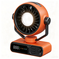 Ventilateur de bureau à ions négatifs avec écran tactile LED, alimentation électrique sur batterie, contrôle numérique en plastique pour utilisation en extérieur, en voiture ou à l'hôtel