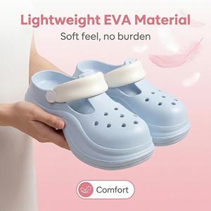 รองเท้าส้นเตารีดแฟชั่นสำหรับผู้หญิง รุ่นซัมเมอร์  แบบสวมสบาย  น่ารัก สีมาการอง  ใส่ได้ทั้งในบ้านและนอกบ้าน สูง 5 ซม. - Product Image 6