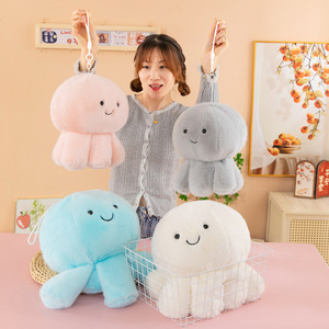 Portachiavi con logo personalizzato, medusa rotante in peluche, rosa, blu, <span class=keywords><strong>bianco</strong></span>, polpo, bambola di peluche, ciondolo, animali marini, cuscino - Product Image 1