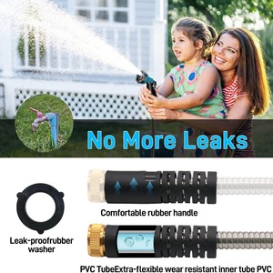 Flexible Water Hose Stainless Steel Garden Hose With Multi Nozzle Spraying For Garden Use - Product Image 1