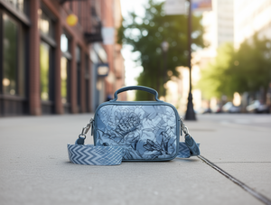 Bolso cruzado cuadrado para mujer con estampado floral, de material suave, para uso diario en todas las estaciones - Product Image 2