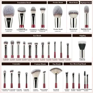 BEILI Set di Pennelli per Trucco <span class=keywords><strong>Professionale</strong></span> di Lusso, Kit Vegano per Ombretto, Correttore e Fondotinta - Product Image 2