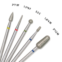 Fraise à ongles en diamant de qualité supérieure, fraises à ongles électriques pour manucure européenne, fraises à ongles cylindriques en diamant, fraises à ongles