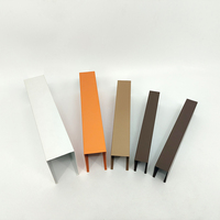 Prix de gros : Baffle en aluminium en forme de U pour les achats de grands projets, tube carré en aluminium étanche et résistant à la corrosion