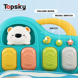 Offres Spéciales jeu d'exploration sensorielle couverture tissu bébé activité tapis de gymnastique musical bébé tapis de jeu Piano avec animaux hochet jouets - Product Image 2