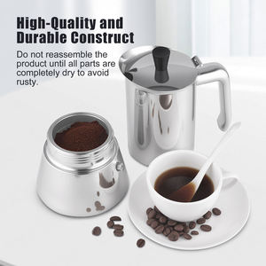 Cafetera Italiana de Acero Inoxidable con Acabado Mate Personalizada, Cafetera Espresso, Cafetera para Cocina, Cafetera Moka - Product Image 3