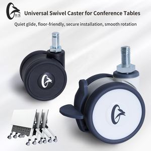 Rodízios TPE Pequenos e Silenciosos para Móveis de Escritório, Armários de Armazenamento, Rodas de 50mm, 65mm, 75mm para Mesas e Cadeiras de Conferência - Product Image 1
