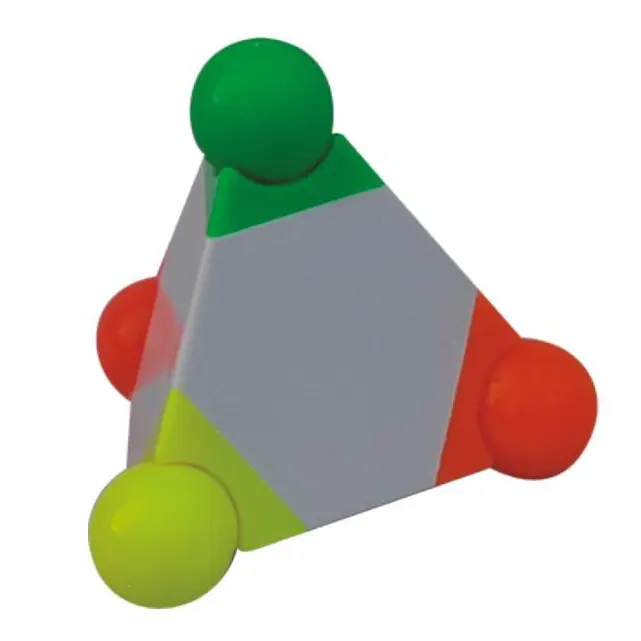 Surligneur personnalisé 4 couleurs en forme de pyramide avec Logo