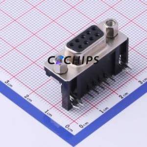 6223B-09FWNS0B01 D-Sub/VGA Connector Bent Lead Through Hole Connector Female 9P Right Angle Insert 2 - Product Image 1