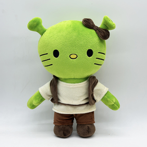 Nouvelle Peluche Hello Kitty Artist HK Kt, Poupée en Peluche Chat, Coussin Doux Dessin Animé, Oreiller Monstre à Tête Verte - Product Image 3