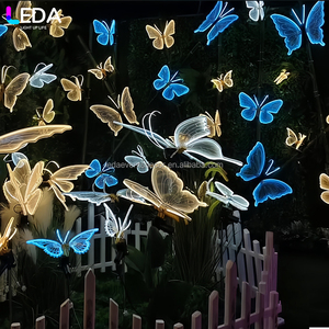 <span class=keywords><strong>Mini</strong></span> Mariposas LED Azules, Accesorios de Fiesta, Alas LED, Mariposas Eléctricas Móviles para Decoración de Eventos - Product Image 3