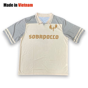 เสื้อโปโลฟุตบอลย้อนยุคเสื้อฟุตบอลผ้าโพลีเอสเตอร์ตาข่ายตามสั่งแนวสตรีทเสื้อฟุตบอลย้อนยุค - Product Image 1