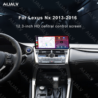 Lecteur multimédia automobile T100 haute performance 12,3 pouces avec GPS intégré et lecteur CD pour Lexus NX 2013-2016, tableau de bord Android