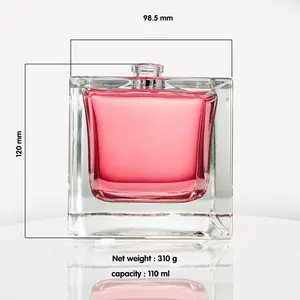 Op Maat Gemaakte Populaire Vierkante 50Ml 100Ml Luxe Parfumflessenset, Lege Spuitglazen Fles Met Dop