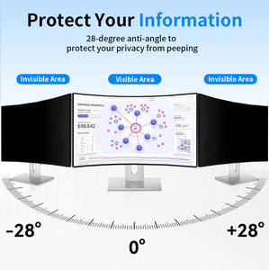 Protecteur d'écran de confidentialité anti-espion pour moniteur à écran incurvé, <span class=keywords><strong>filtre</strong></span> à lumière bleue pour ordinateur de 17 à 27 pouces - Product Image 2