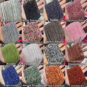 ナチュラルレッドロドナイトブラックトルマリンファセットラウンドデルガーネットアフリカンターコイズルーズビーズ - Product Image 5