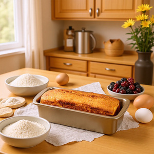 Golden Toast Box Baking Mold Set Small Medium <b>Large</b> Sizes For Home Commercial Use Oven Safe Carbon Steel Cake <b>Pan</b> - Product Image 3