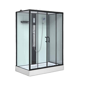 Cabina <span class=keywords><strong>Doccia</strong></span> <span class=keywords><strong>a</strong></span> Vapore Europea Personalizzata con Porta Scorrevole in <span class=keywords><strong>Vetro</strong></span> da 6mm, Finitura Lucida, Sistema di Scorrimento Diretto - Product Image 4
