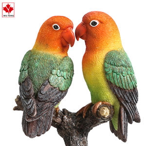 Fabriek Aangepaste Hars Gesimuleerde Dier Papegaai Ornamenten Voor Woonkamer Decoratie - Product Image 3