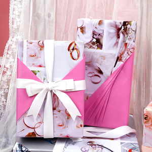 Nuevo papel de regalo de San Valentín 43*300 cm Impresión de doble cara Embalaje de papel de regalo - Product Image 3