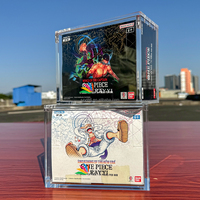 Boîte de rehausseur d'éveil OP-5 une pièce TCG anglaise transparente personnalisée vitrine en acrylique