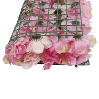 HP-117 Vente en gros Nouveau design Tissu Fleur murale rose artificielle Fleur de soie Panneau de fond pour décoration de mariage