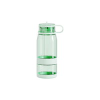Gourde de sport sans BPA avec compartiment à collation, 14oz 7oz, bouchon à vis, paille rabattable, logo personnalisé pour l'école, la salle de sport, les voyages, le camping