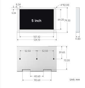 <span class=keywords><strong>Monitor</strong></span> B de 5 pulgadas, caja de PC con pantalla <span class=keywords><strong>LCD</strong></span> AIO, pantalla secundaria/pantalla ambiental RGB de escritorio, Panel IPS, interfaz tipo C, caja de Metal CNC - Product Image 6