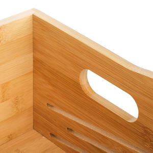 Cestino per Frutta a Due Livelli in Bambù Ecologico, Organizzatore per Dispensa con 4 Scomparti per <span class=keywords><strong>Patate</strong></span> e Cipolle, con Manico - Product Image 4