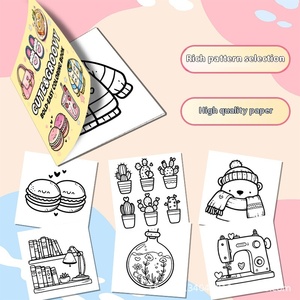 Hot-bán dành cho người lớn Doodle Màu cuốn sách dày giấy bán buôn vẽ cuốn sách hoàn hảo RÀNG BUỘC - Product Image 3