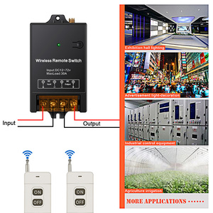 GLC 3km 24V 30A Relay <span class=keywords><strong>RF</strong></span> điều khiển từ xa chuyển đổi chuyển đổi không dây với thông tin phản hồi DC 12V không dây chuyển đổi từ xa cho động cơ - Product Image 3