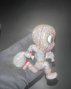 จี้เงินแท้ชุบเงินดีไซน์ล่าสุด ลายการ์ตูนคลาสสิกสำหรับเด็กและผู้ชาย พร้อมใบรับรอง IGI ประดับเพชรแท้ - Product Image 2