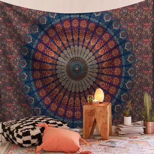 Mandala arazzo da parete appeso mistica stregoneria Boho psichedelico Hippie Art Tapiz decorazione per la casa camera da letto