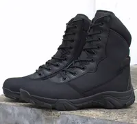 Bottes militaires noires de camouflage, livraison gratuite, chaussures d'extérieur à motif de python, bottes de neige étanches