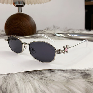 Lunettes de soleil ovales sans monture UV400 pour femmes, protection solaire, mode streetwear - Product Image 2