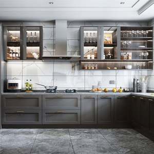 Usine de fabrication d'armoires de cuisine en Chine, armoires de cuisine modernes et confortables en vente - Product Image 1