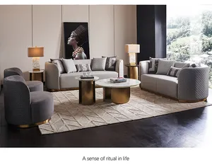 欧式客厅家具现代布艺材质沙发沙发与单座
