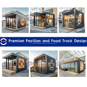 Casa Contenedor Prefabricada <span class=keywords><strong>de</strong></span> Acero y <span class=keywords><strong>Madera</strong></span> <span class=keywords><strong>de</strong></span> 10 pies, Diseño Moderno, Modular, Portátil, para Cafetería, Tienda, Quiosco, Uso en Exteriores - Product Image 4