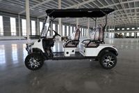 Voiture de golf électrique verte à 4 places haute performance, homologuée pour la route, transmission 4x4, accélération fluide, quad électrique, voiture de golf