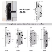 Smartek résistance au feu serrure numérique E908F TTLOCK code d'empreintes digitales sans clé carte RFID avec sonnette pour la maison Airbnb 6068 7068