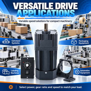 Motore <span class=keywords><strong>a</strong></span> Induzione Monofase con Riduttore 180W AC <span class=keywords><strong>a</strong></span> Velocità Variabile 220V per Dispositivi di Agitazione da Laboratorio - Product Image 5