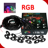 A MENÉ LA Lumière De Roche Kit 4 cosses 6pod 8 dosettes 12 dosettes Couleur Simple De RVB Lumières De Roche 12V