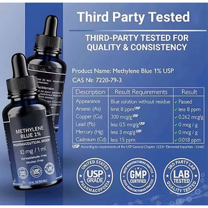 OEM ODM Etichetta Privata Blu di Metilene Puro 50ml Gocce Liquide Nootropici Integratore per il Cervello per Memoria e Concentrazione - Product Image 2